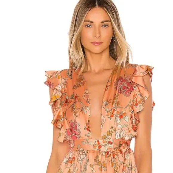 MAJORELLE Sweet Pea Dress in Vienna Orange NWT - Picture 2 of 5